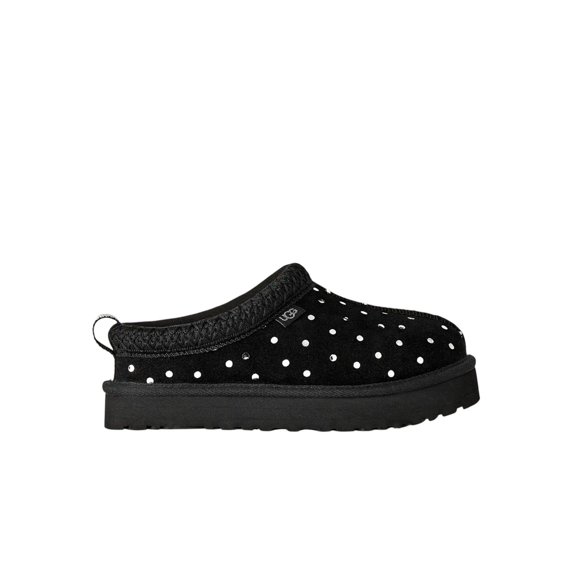 UGG Tazz Shiny Dots "Black" Grade School Girls' Slipper - BLACK/SILVER